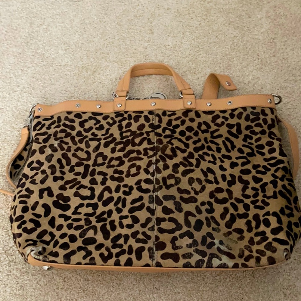 Charles Jourdan Leopard tote bag